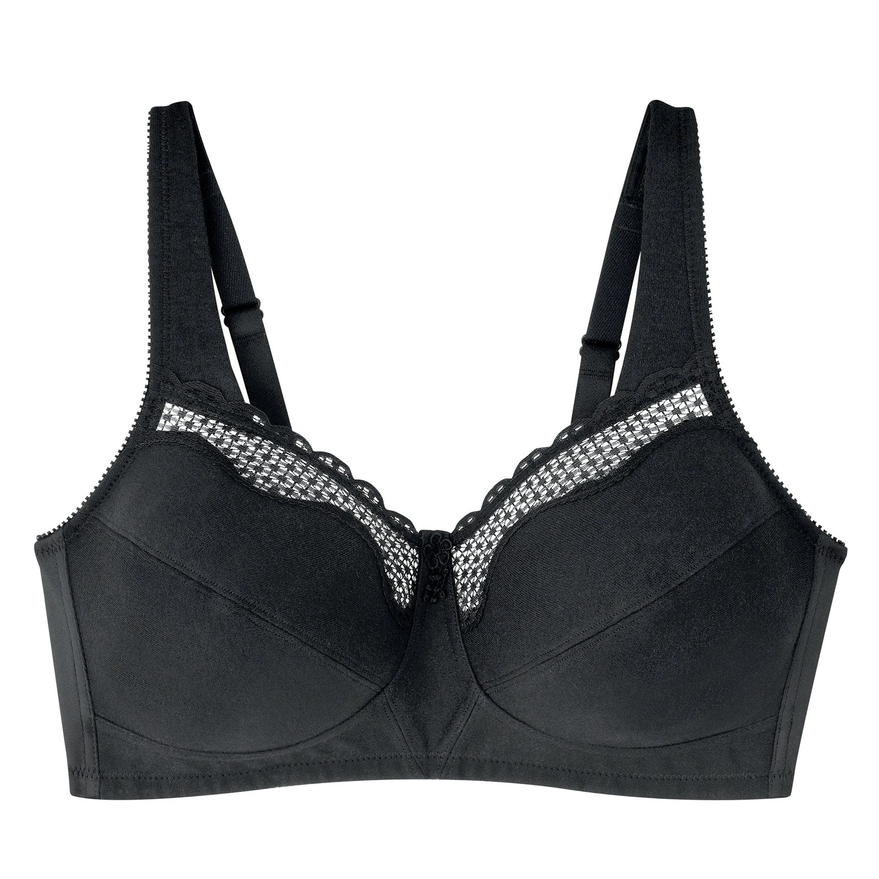 Soutien-gorge Sans Armatures Black Cotton Comfort 3 Soutien-gorge Sans Armatures Black Cotton Comfort