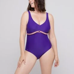 Maillot Une Pièce Sans Armatures Violet MADDELANA -Lingerie Divine Boutique BS74416 082 WEB 11
